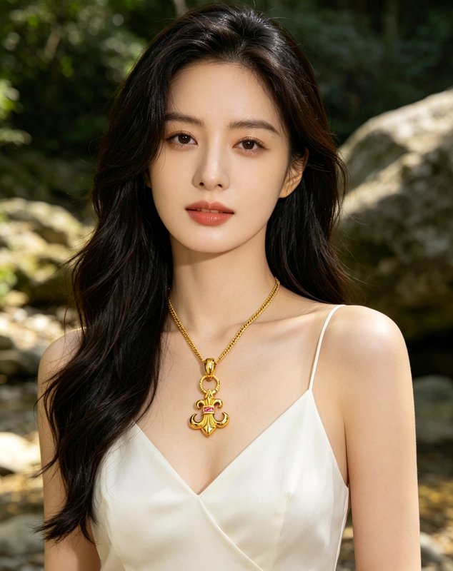 크롬하츠 스카우트 플라워 골드 핑크 다이아몬드 목걸이 001-243495