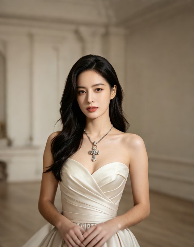 크롬하츠 육망성 십자가 목걸이 빈티지 실버 001-243513