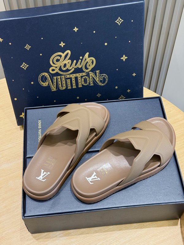 LV 오아시스 스웨이드 가죽 샌들 남성용 001-243679