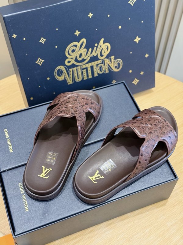 LV 오아시스 스웨이드 레더 샌들 남성용 001-243692