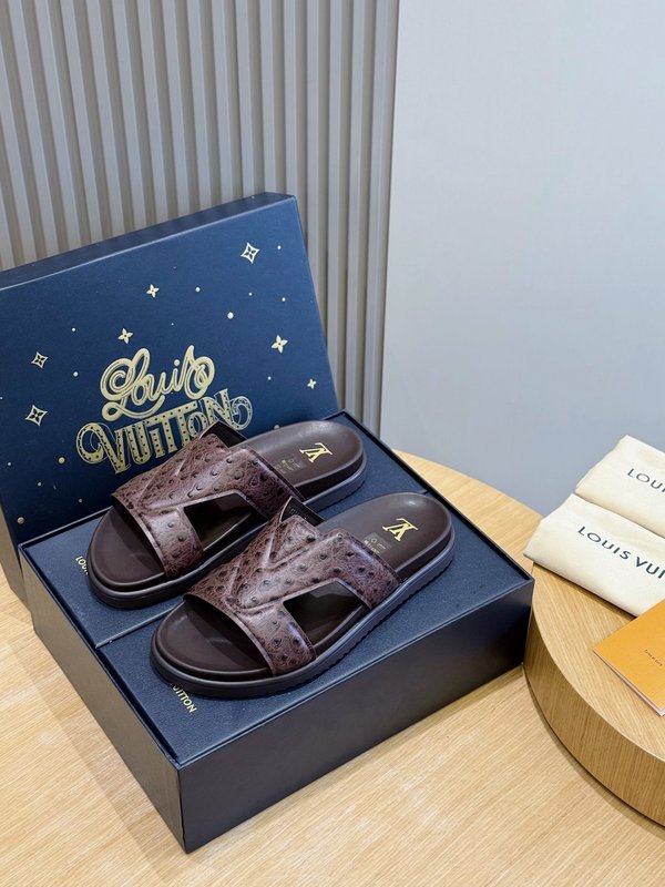 LV 오아시스 스웨이드 레더 샌들 남성용 001-243692