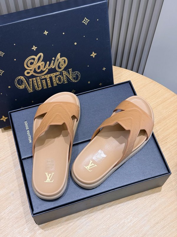 LV 오아시스 스웨이드 가죽 슬리퍼 001-243707