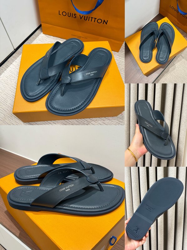 LV 남성 엠보싱 슬리퍼 001-243726