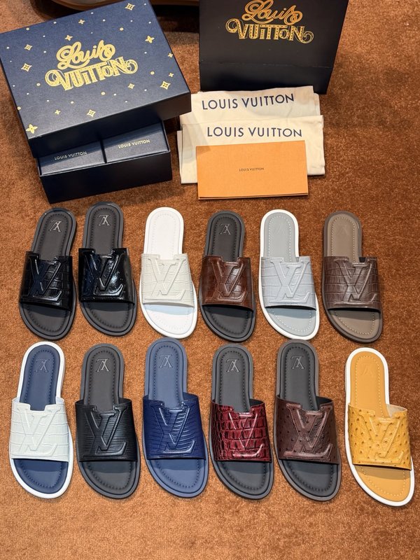 LV 오아시스 샌들 남성 프린트 슬리퍼 001-243756