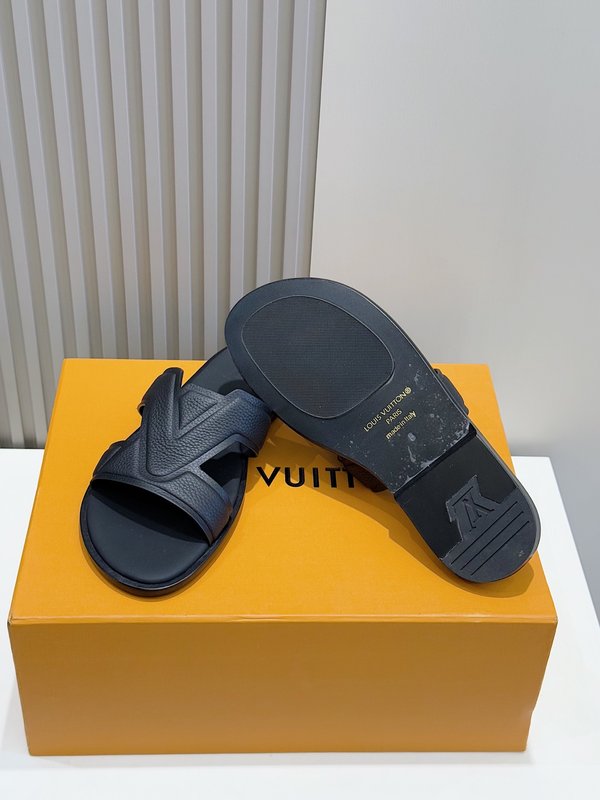 LV 오아시스 데님 가죽 샌들 001-243854