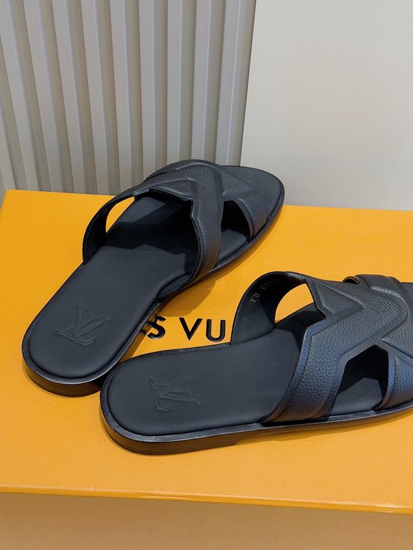 LV 오아시스 데님 가죽 샌들 001-243854