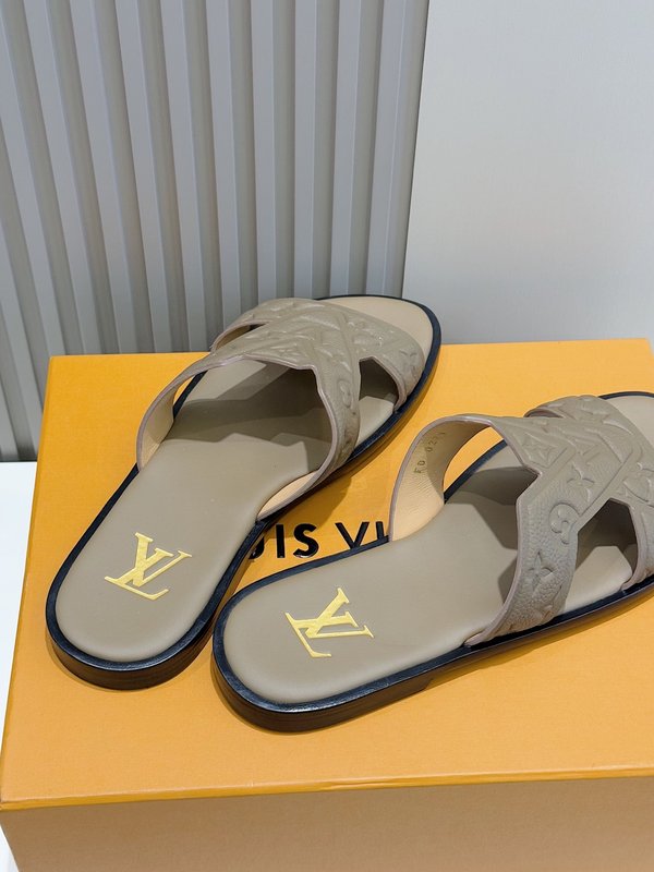 LV 오아시스 데님 가죽 샌들 001-243868