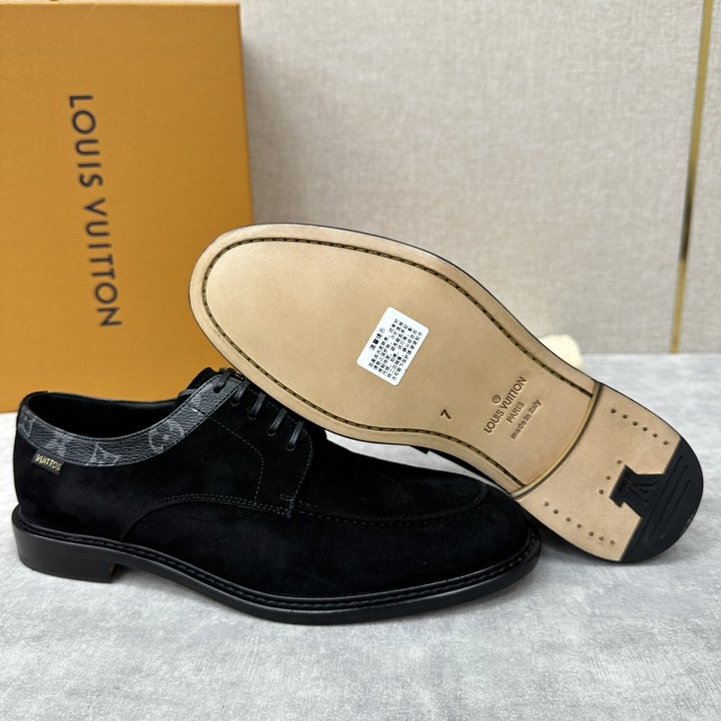 LV 남성 정장 구두 스웨이드 가죽 패치워크 001-243885