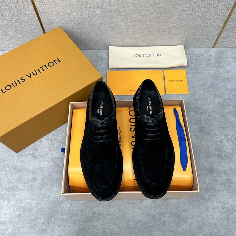LV 남성 정장 구두 스웨이드 가죽 패치워크 001-243885