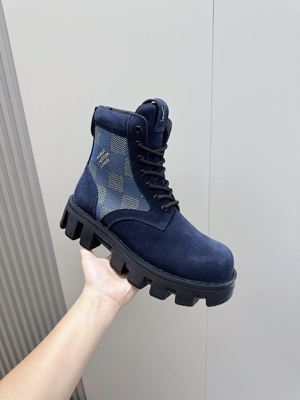 LV 체커 남성 스웨이드 부츠 001-243935