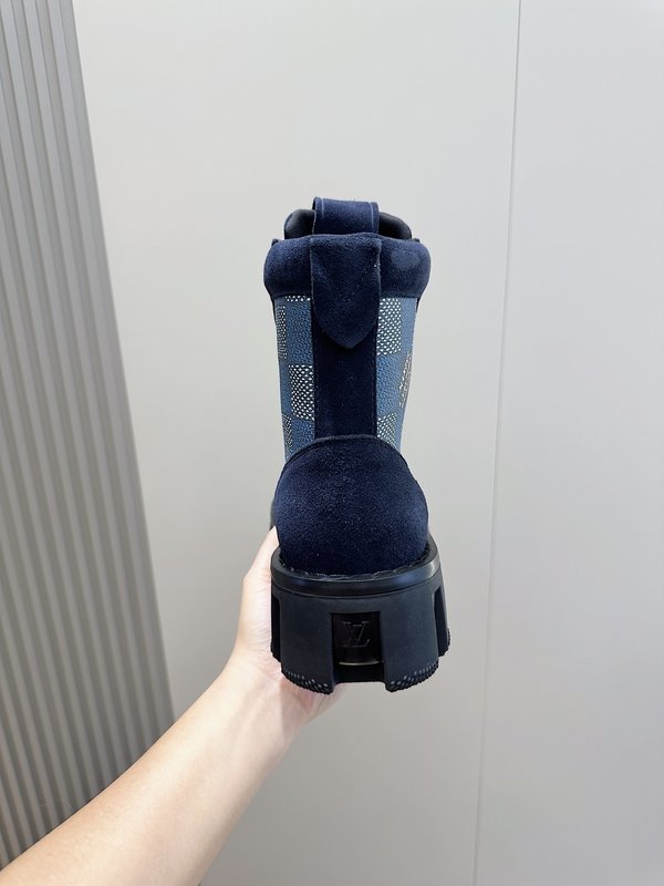 LV 체커 남성 스웨이드 부츠 001-243935