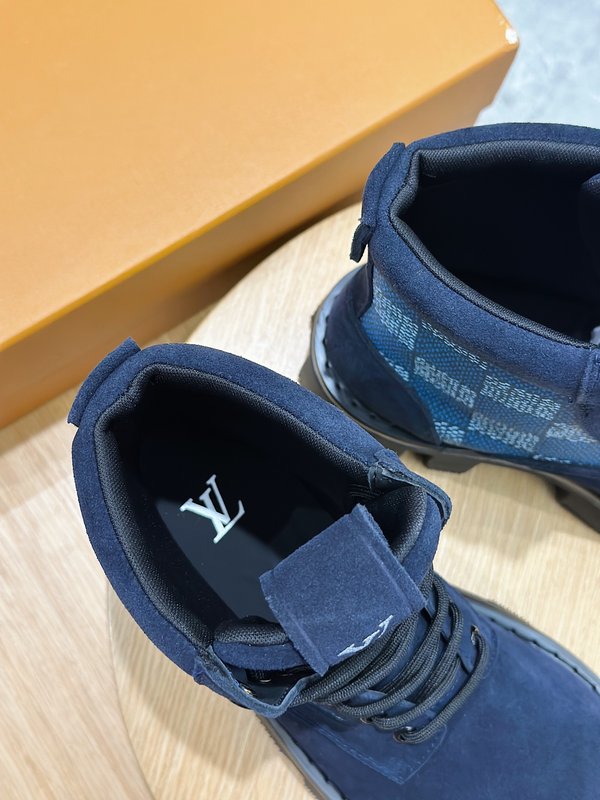 LV 체커 남성 스웨이드 부츠 001-243935