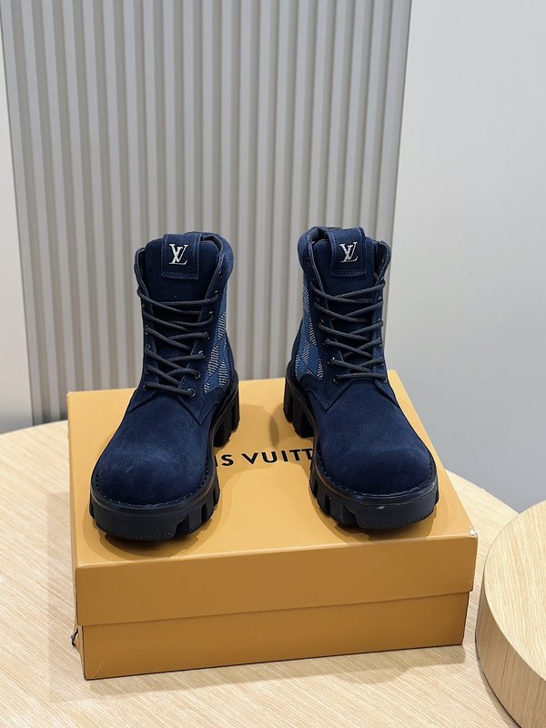LV 체커 남성 스웨이드 부츠 001-243935