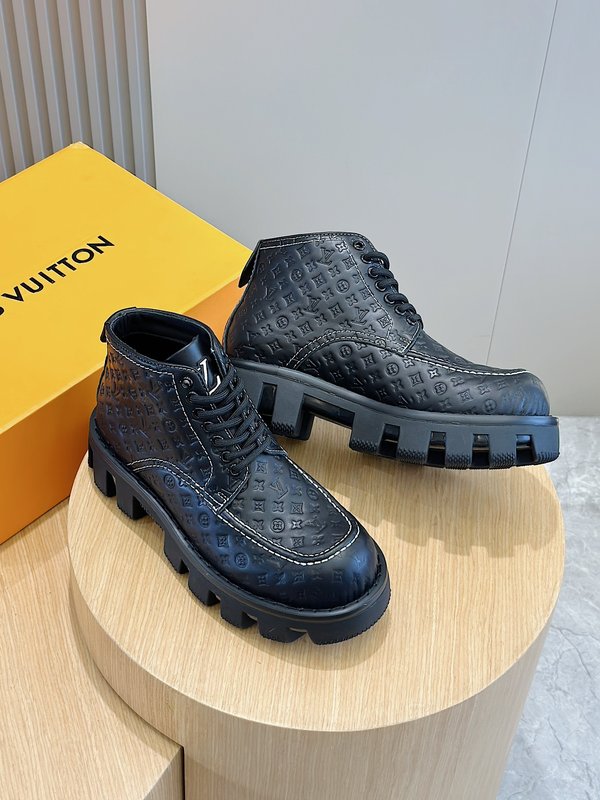 LV 체커 남성 클 부츠 001-243963