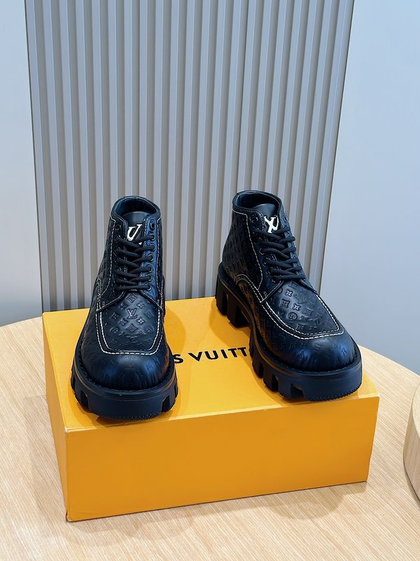 LV 체커 남성 클 부츠 001-243963