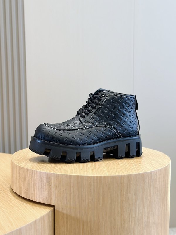 LV 체커 남성 클 부츠 001-243963