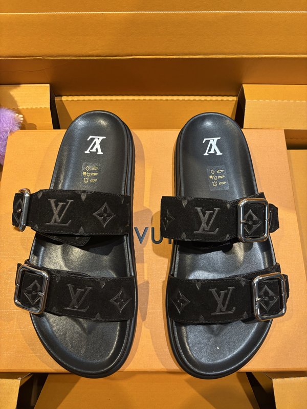 LV 오아시스 스웨이드 가죽 샌들 001-244052