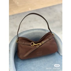 미우미우 여성용 브라운 핸드백 숄더백 001-245883