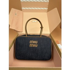 보우 데님 토트 숄더 백 001-245911
