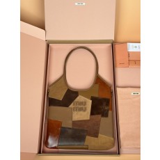 IVY 소가죽 양가죽 패치워크 토트 숄더백 001-245992