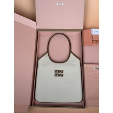 아이비 캔버스 토트백 숄더백 화이트 브라운 001-245996