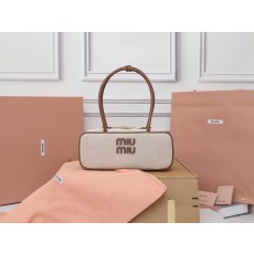 미우미우 캔버스 가죽 볼링백 001-246013