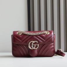 앙코라 레드 마몽 GG 로고 여성 숄더백 001-246116