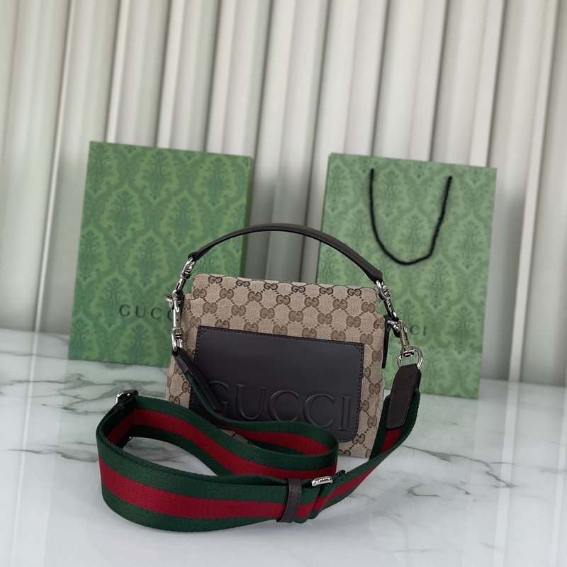 GG 캔버스 웨빙 스트랩 미니 숄더백 001-246217