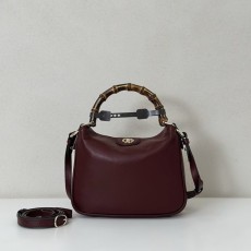 와인 레드 풀레더 핸드백 숄더백 001-246227