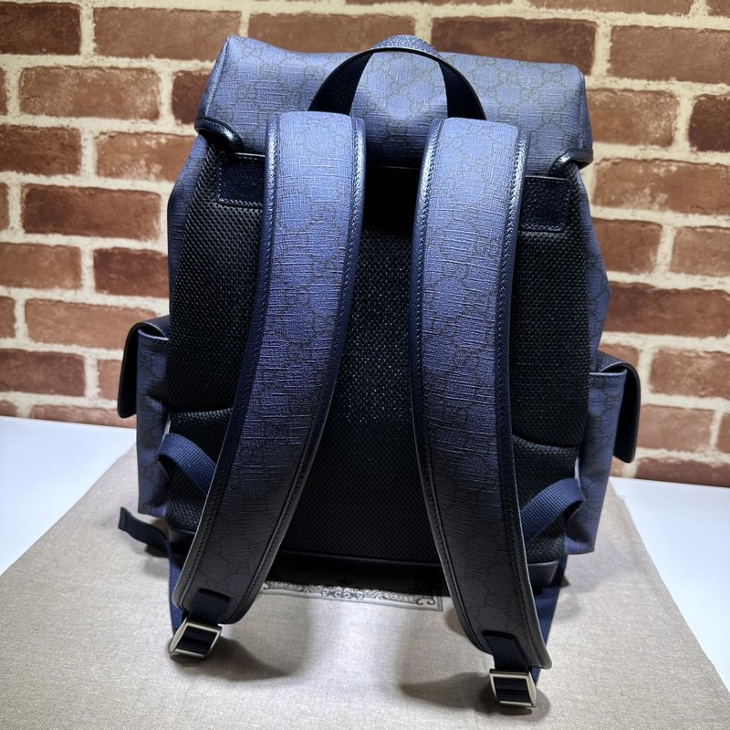네이비 블루 PVC 소재 백팩 001-246519