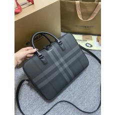 버버리 체크 가죽 브리프케이스 001-247893