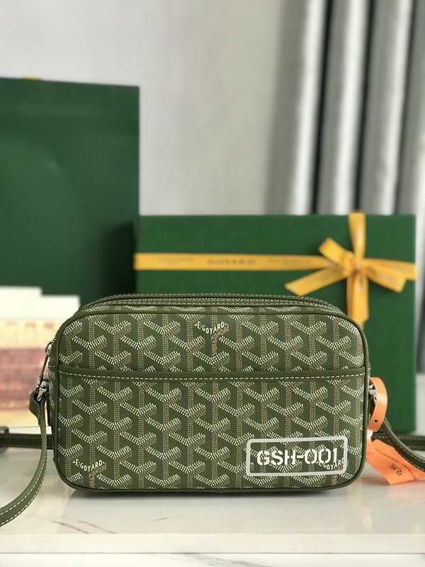 카키 그린 실버 카메라백 001-248171