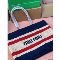 미우미우 스트라이프 쇼핑백 001-248374