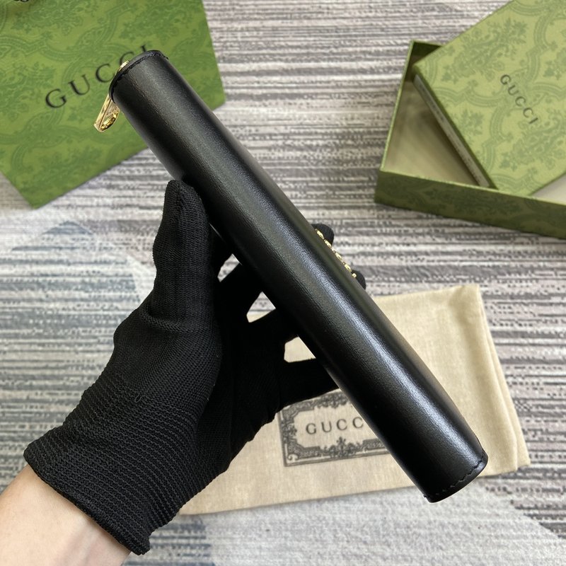 구찌 블랙 가죽 카드지갑 001-248458