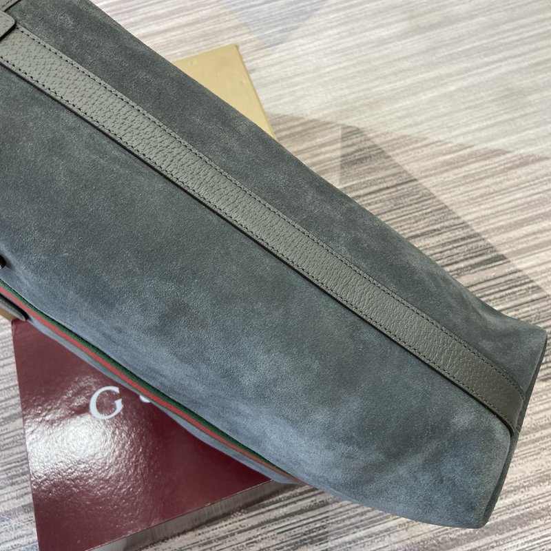 구찌 그레이 스웨이드 파이킹 토트백 001-248473