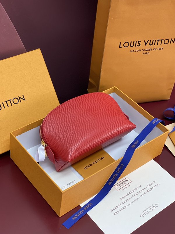 루이비통 레드 에피 레더 코스메틱 파우치 001-248552