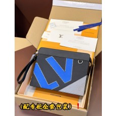 루이비통 자수 스이싱 가죽 클러치백 001-248725