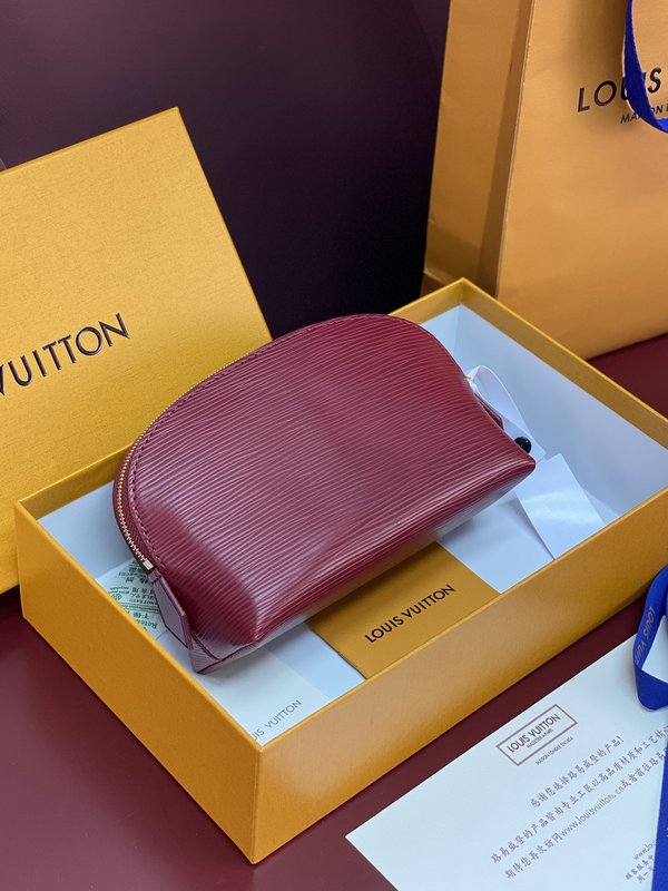 보라색 에피 레더 코스메틱 파우치 001-248743