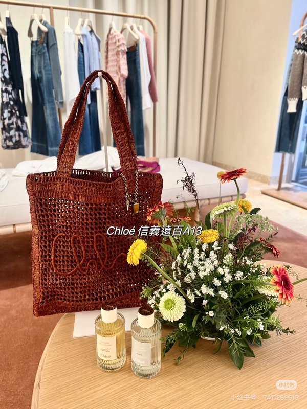 클로에 25SS 신상 스트로우 토트백 001-249652