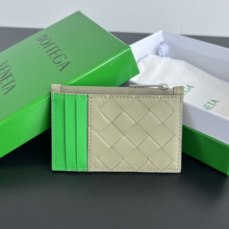 가죽 엮음 지퍼 카드 지갑 001-249961