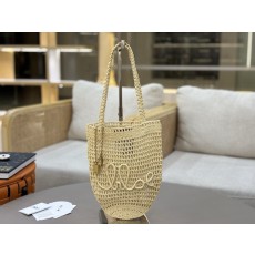 클로에 라피아 레더 토트백 001-251220