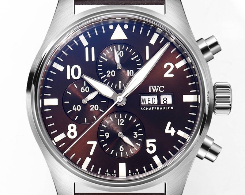 IWC 파일럿 시리즈 로즈골드 그린 다이얼 시계 001-251249