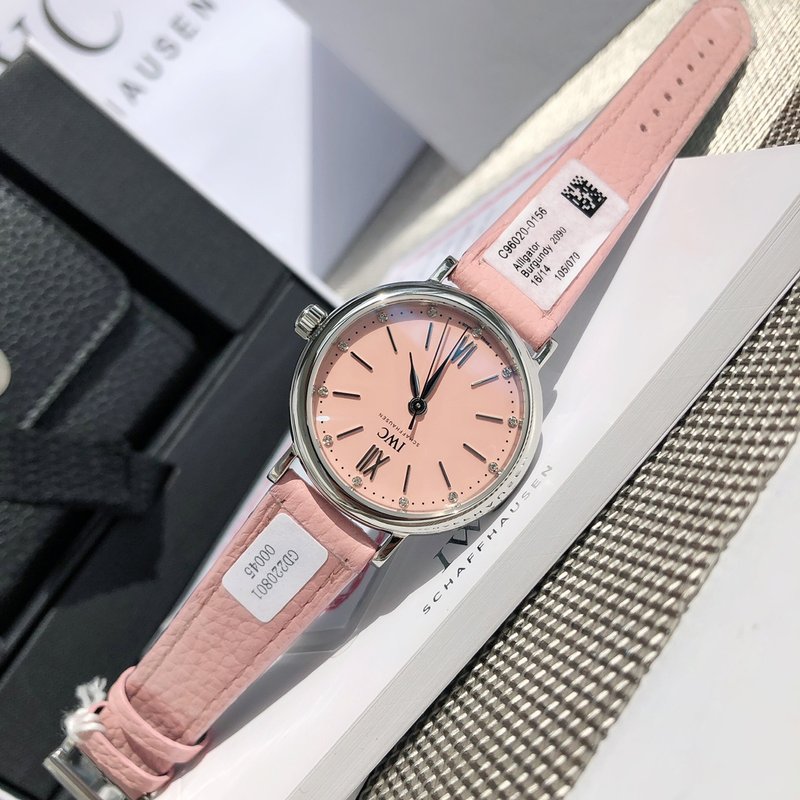 IWC 포르투기제 핑크 다이얼 여성용 시계 001-251261