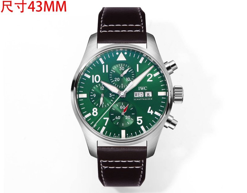 IWC 파일럿 그린 다이얼 로즈골드 시계 001-251267