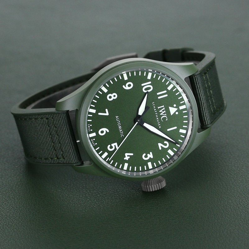 IWC 포레스트 그린 세라믹 오토매틱 남성용 시계 001-251288