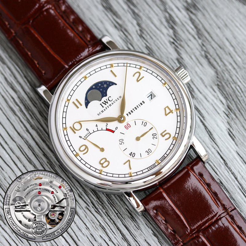 IWC 포르투기제 오토매틱 문페이즈 백케이스 시계 001-251289