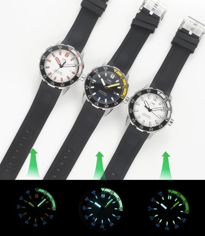 IWC 오션 시리즈 스틸 블랙 야광 다이빙 시계 001-251392