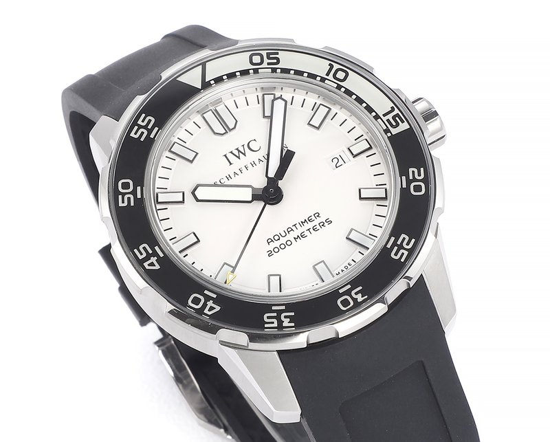 IWC 오션 시리즈 스틸 러버 스트랩 야광 다이빙 시계 001-251393