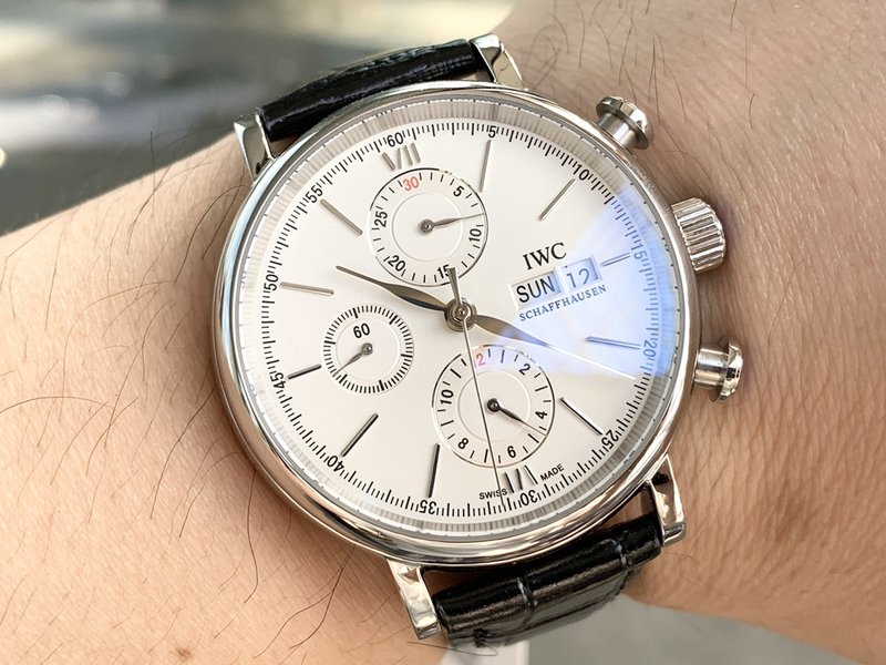 IWC 포르투기제 크로노그래프 스틸 워치 001-251414