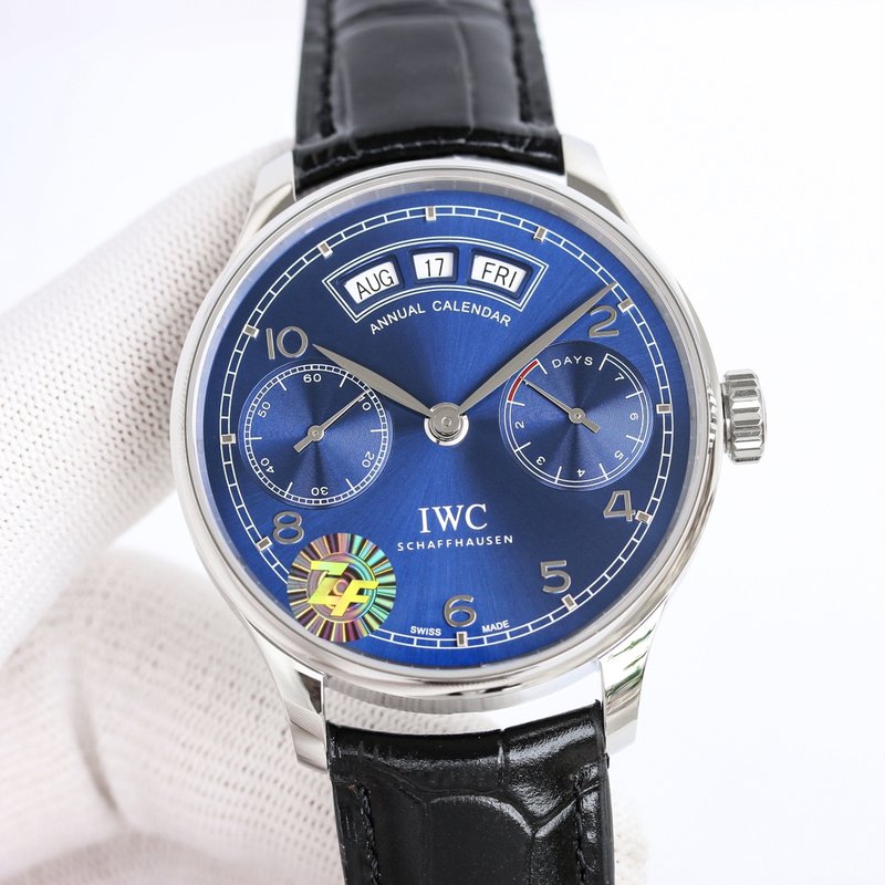 IWC 포르투기제 연력 캘린더 오토매틱 남성용 시계 001-251446